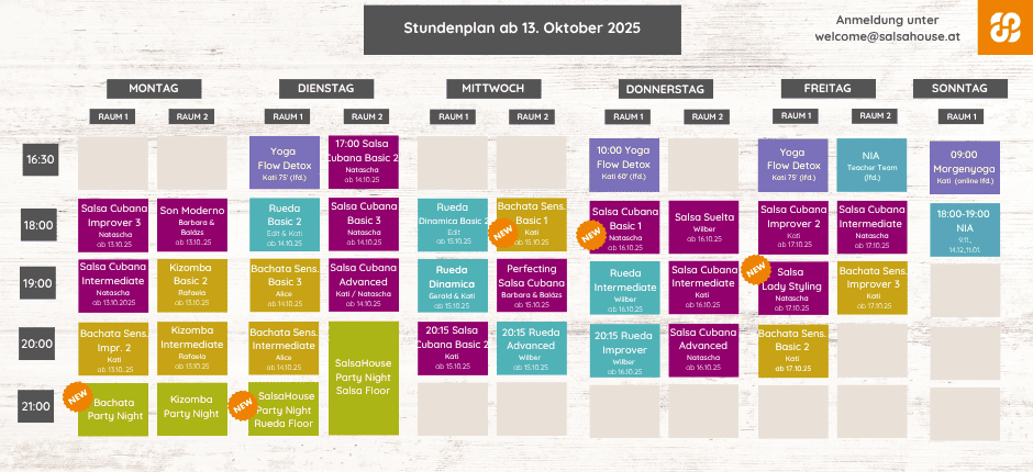 Stundenplan Oktober